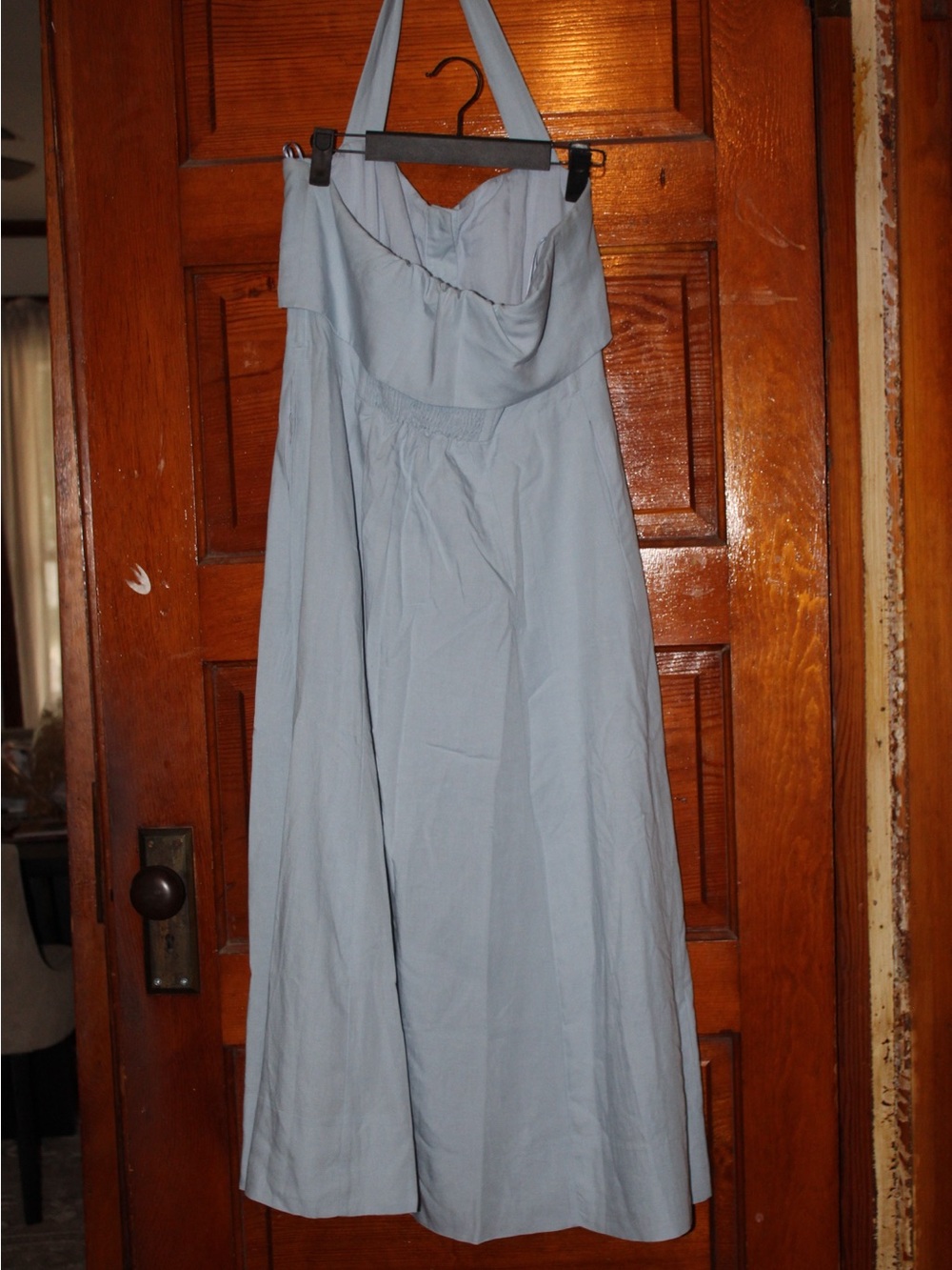 Astr Light Blue Halter Tie-Front Midi Dress - Picture 3 of 7